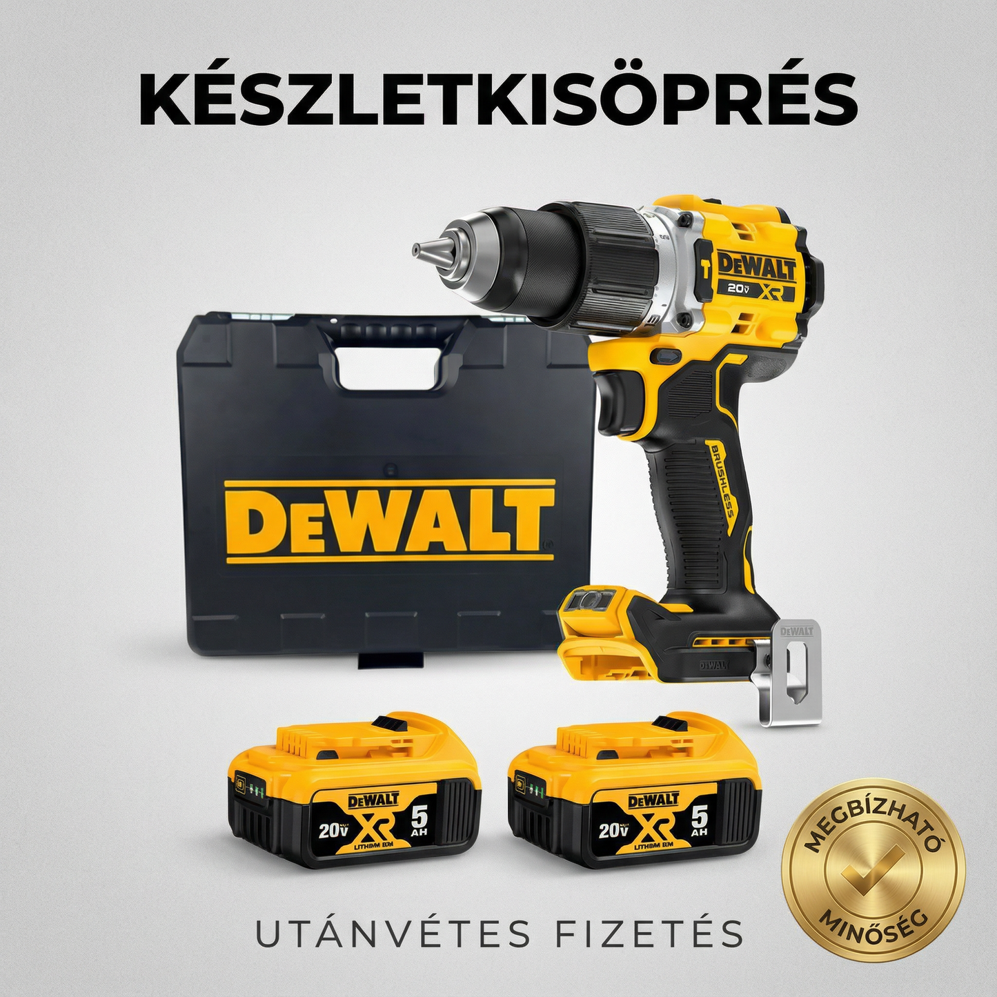 DWT ütvefúró csavarozó – Teljes Készlet + 2 Akkumulátor + 26 Tartozék